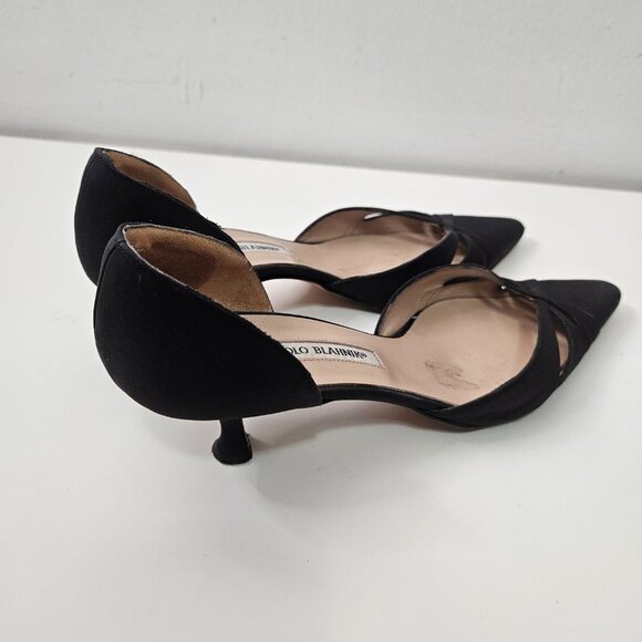 Manolo Blahnik Black D'Orsay Pumps - Picture 4 of 11